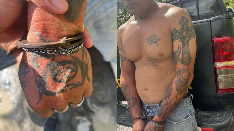 Al momento de la detención observaron los tatuajes del sujeto.