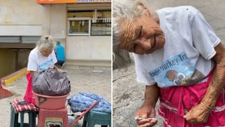 Tiktoker ayuda a señora que vende tortillas