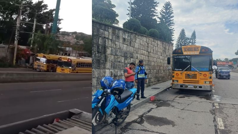 Sancionan buseros carreritas Tegucigalpa