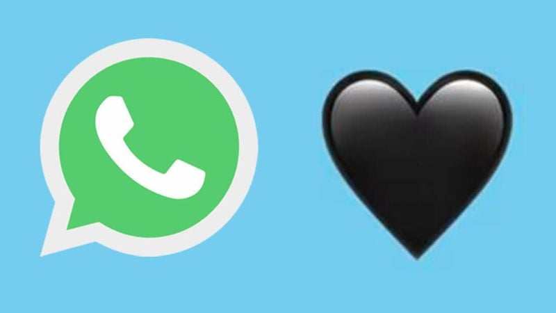 modo corazón negro en WhatsApp