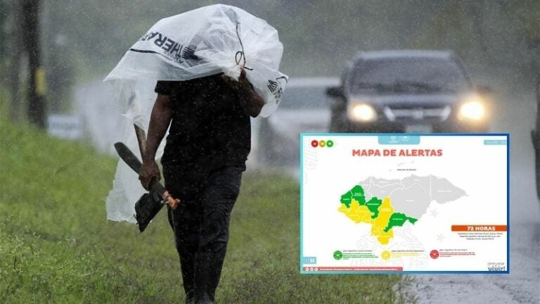 Elevan a alerta amarilla siete departamentos por lluvias