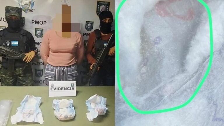 Mujer droga pañales Támara