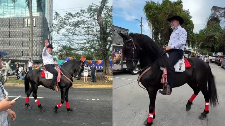 Contreras en desfile hípico