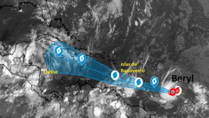 Tormenta Bery se convierte en huracán categoría 1