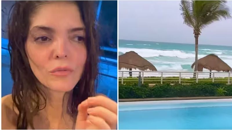Ana Bárbara se salvo de morir ahogada, tras incidente en las playas de Cancún