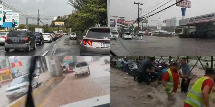 Colapso en la capital debido a las lluvias