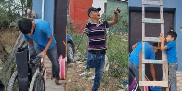 ¡Amor de hijos! Dos pequeños se hace cargo de su padre luego de que perdiera una pierna y un brazo