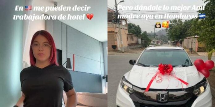 Hondureña regala carro a su madre