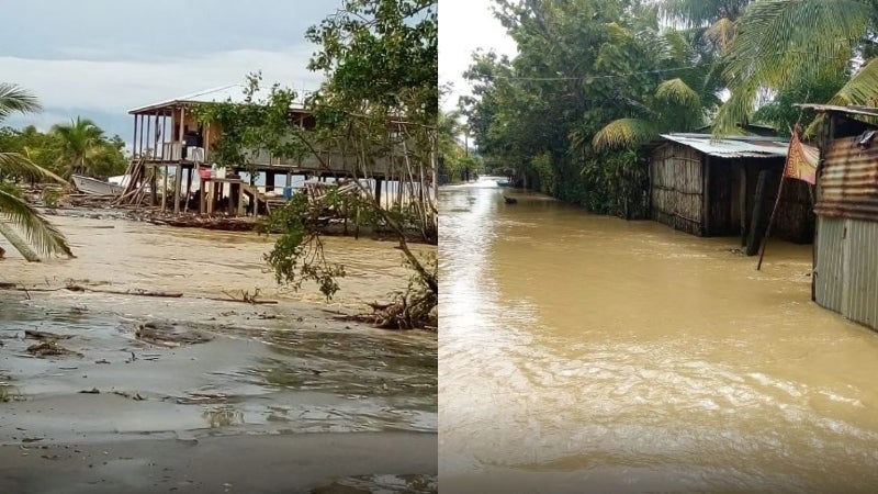 Las inundaciones hicieron que cientos de familias quedaran damnificadas en el municipio de Omoa.