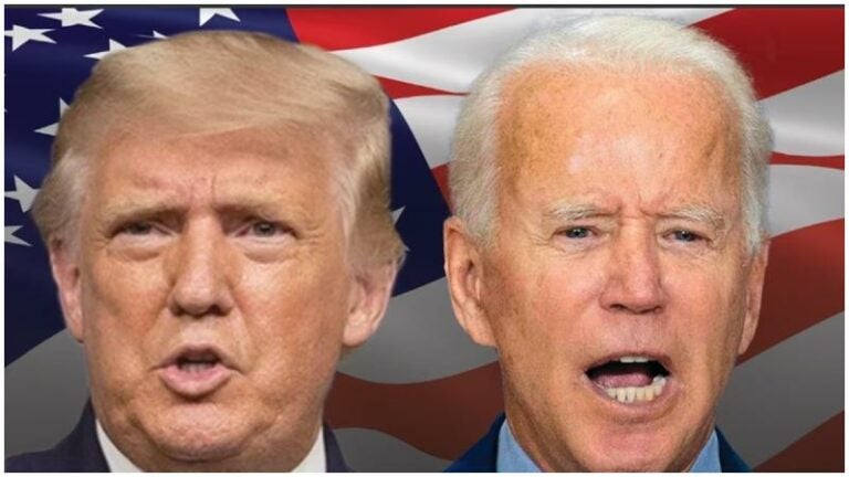 Biden y Trump en debate presidencial