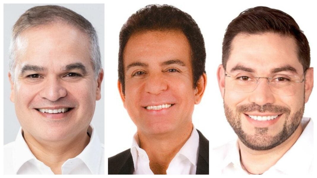 Yani Rosenthal, Salvador Nasralla y Jorge Cálix.