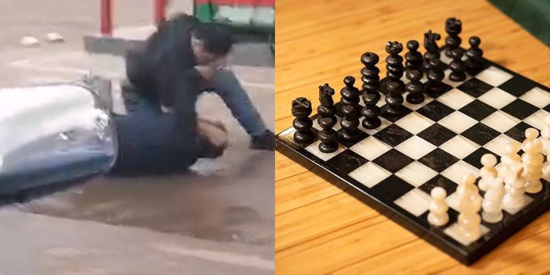 Captan a dos hombres peleando supuestamente por partida de ajedrez