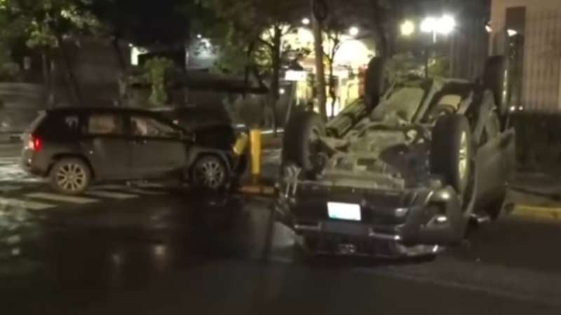 Choque en San Pedro Sula.