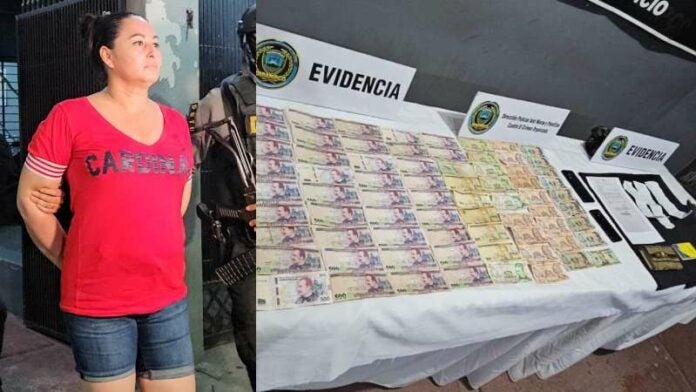 Capturan a mujer por lavado de activos