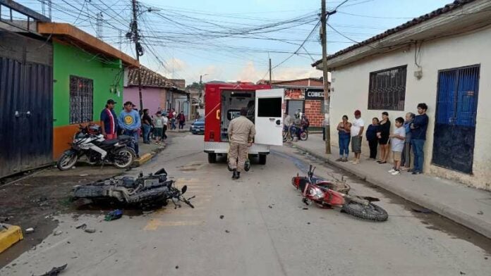 Accidente de motociclistas