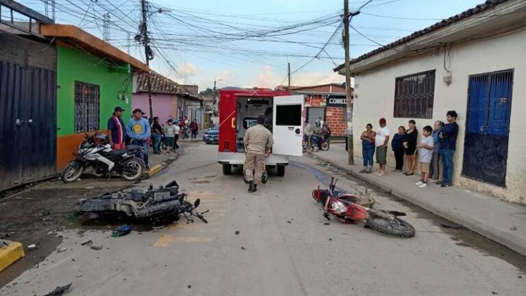 Accidente de motociclistas