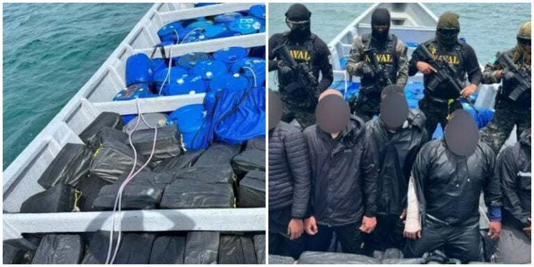 100 fardos de supuesta droga decomisa FFAA en el Caribe hondureño