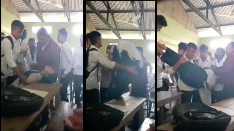 Video | Realizan supuesto exorcismo en un salón de clases