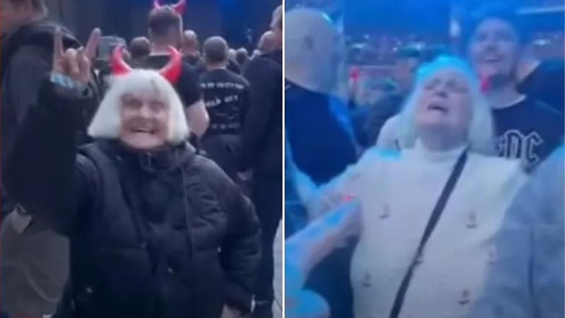 Abuelita celebra su cumpleaños 81 en un concierto de AC/DC