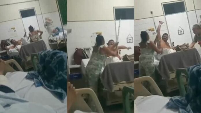 Mujer agrede pareja hospital