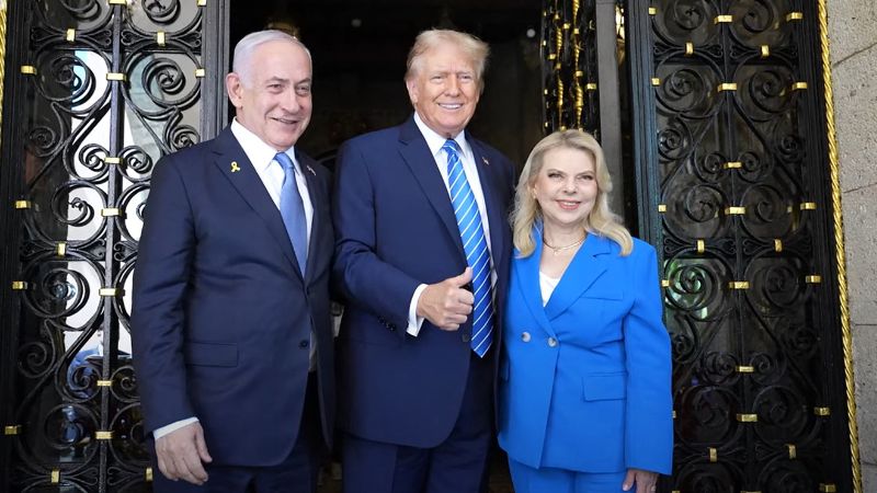 Trump critica a sus rivales en un encuentro con Netanyahu en Florida
