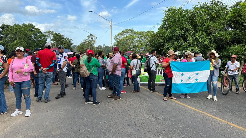 protesta docentes en La Ceiba