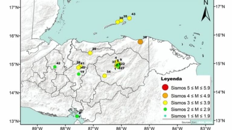 Al menos 43 sismos se registraron en el territorio nacional en junio