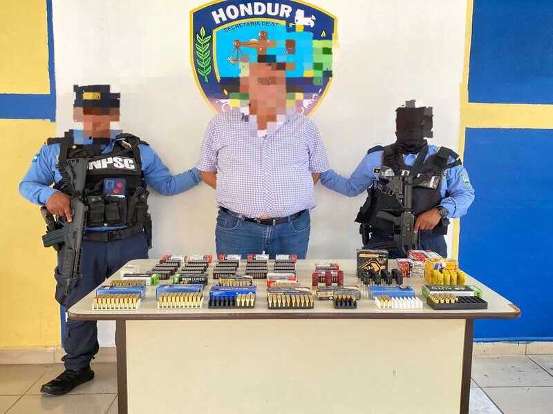 Capturan hombre con más de 1500 cartuchos de municiones en Ocotepeque