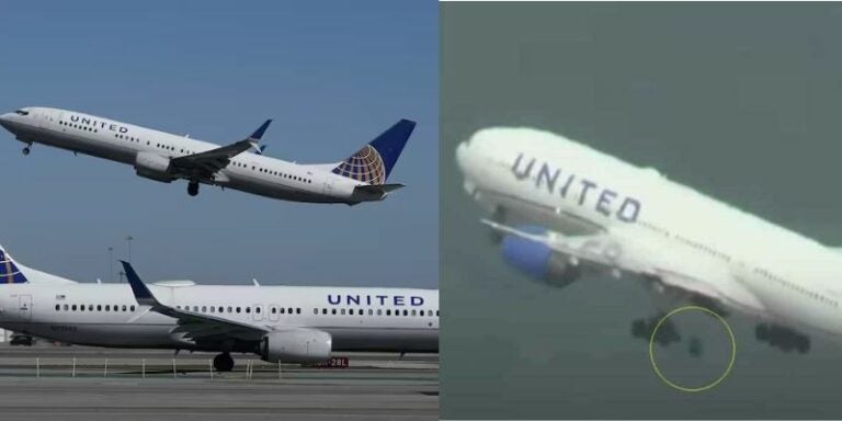 Avión de United Airlines pierde una rueda durante despegue en Los Ángeles