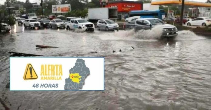 Declaran alerta amarilla en Distrito Central por 48 horas