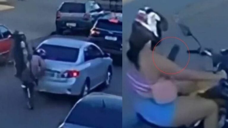 VIDEO | Motociclista choca contra vehículo por ir con su celular