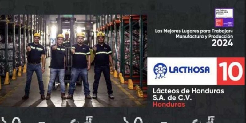 Lacthosa recibe por segundo año consecutivo la certificación Great Place to Work