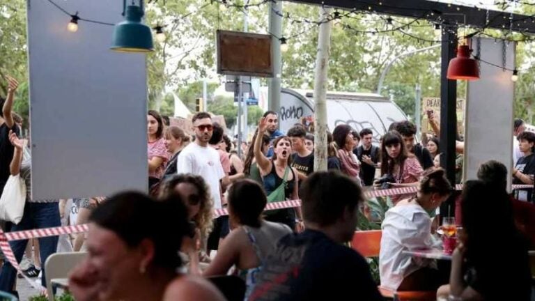 Protesta contra turismo en Barcelona