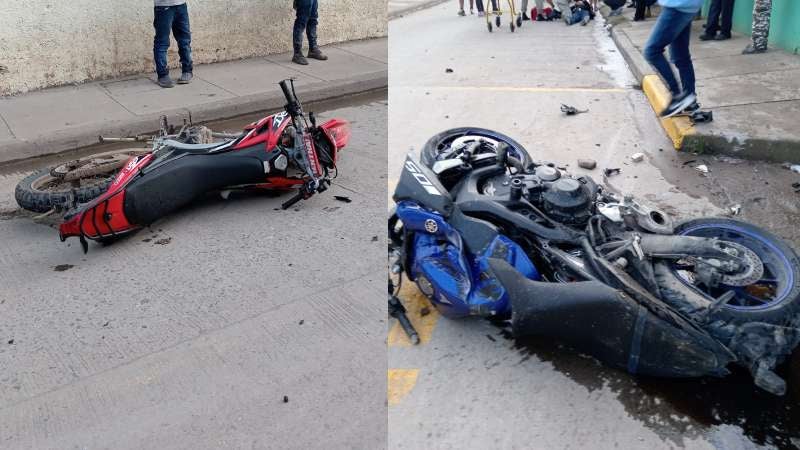 Las dos motocicletas quedaron con daños.