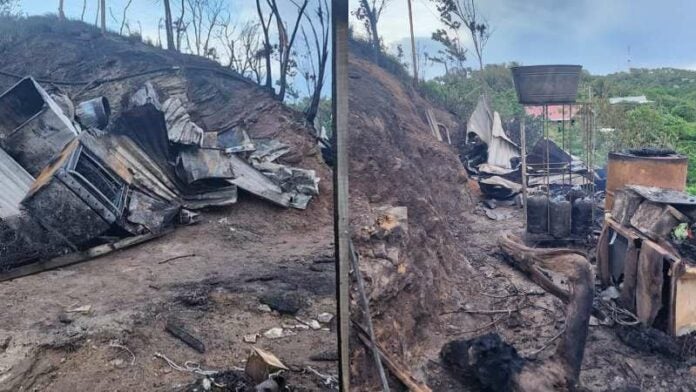 Incendio de ayer en Roatán