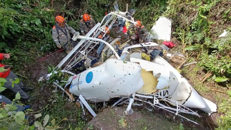 Encuentran helicóptero perdido en Guatemala con dos fallecidos