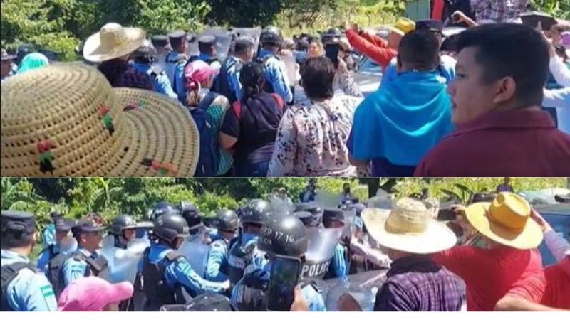 Maestros y policías se enfrentan durante protestas en San Lorenzo