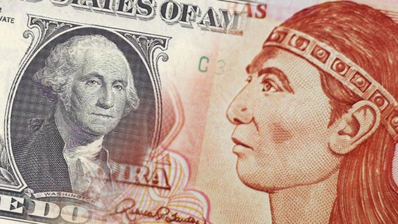 lempira frente al dólar