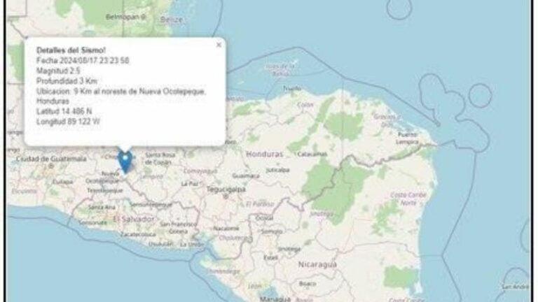 Sismo en Ocotepeque