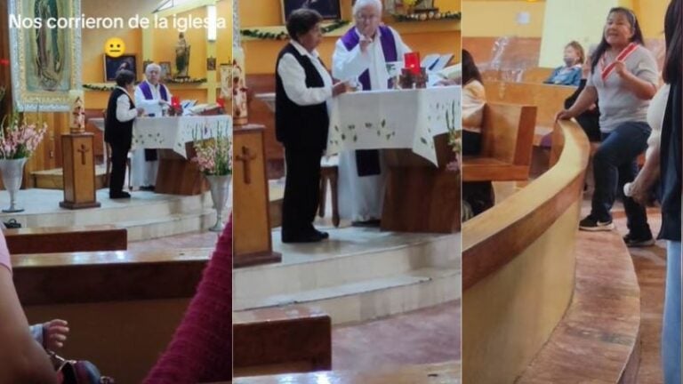 Padre corre a mujer de la iglesia por el ruido que hacía su bebé