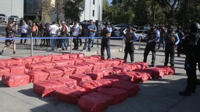 Traslado toneladas cocaína Tegucigalpa