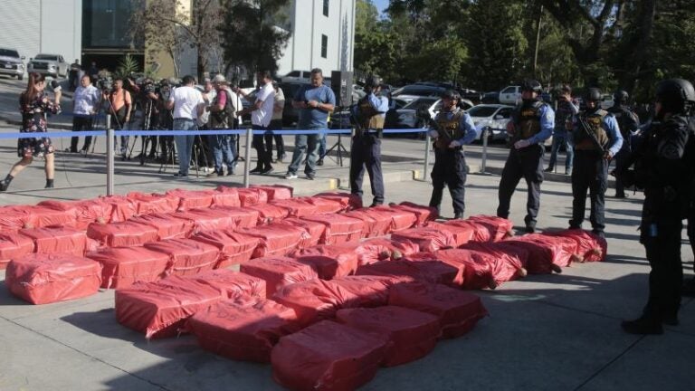 Traslado toneladas cocaína Tegucigalpa