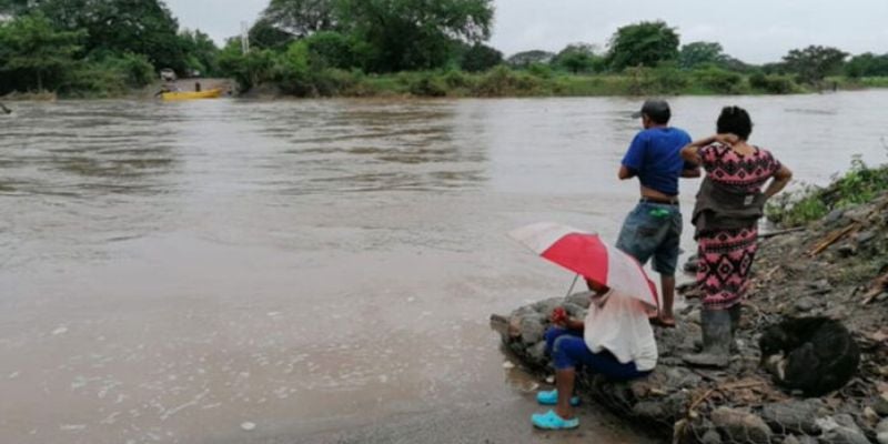 Nuevamente crecida del río Goascorán deja varias familias incomunicadas en Valle