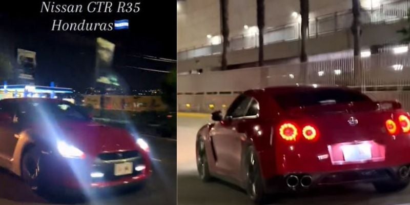 Impressionante NISSAN GTR 35 es captado en el Boulevard FFAA en TGU