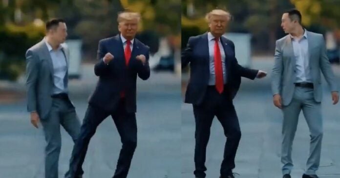 Elon Musk sube video bailando con Trump a su cuenta de X