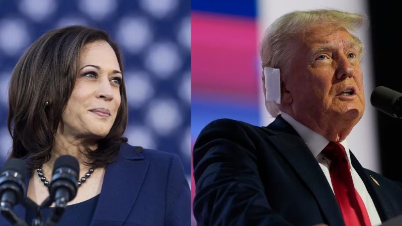 Kamala Harris supera a Trump