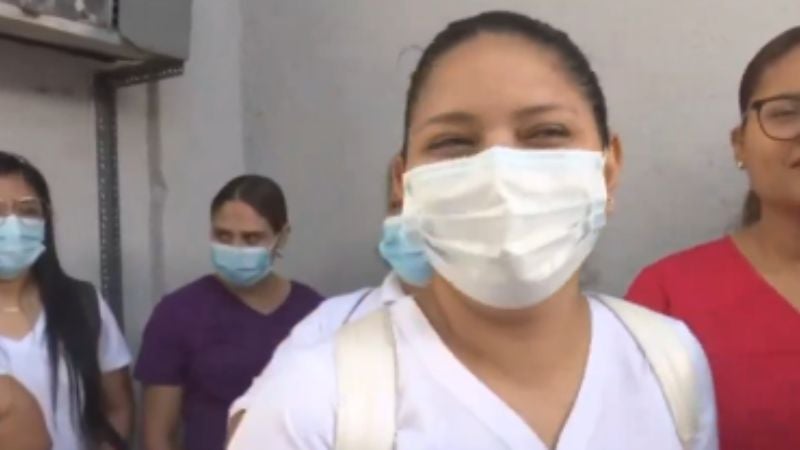 Enfermeras protestan exigiendo pagos en el IHSS