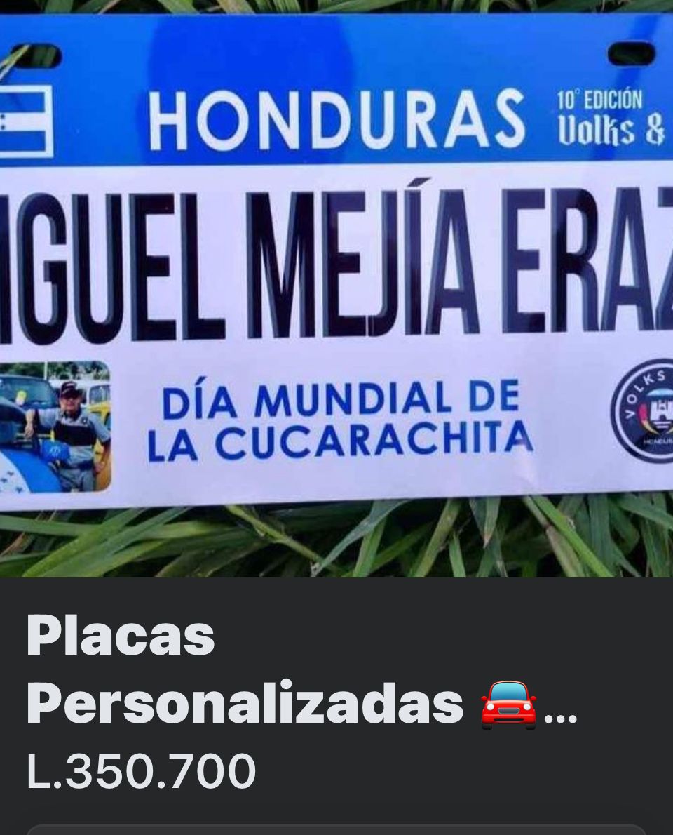 Tras más de un año sin emisiones; hondureños venden placas vehiculares por internet