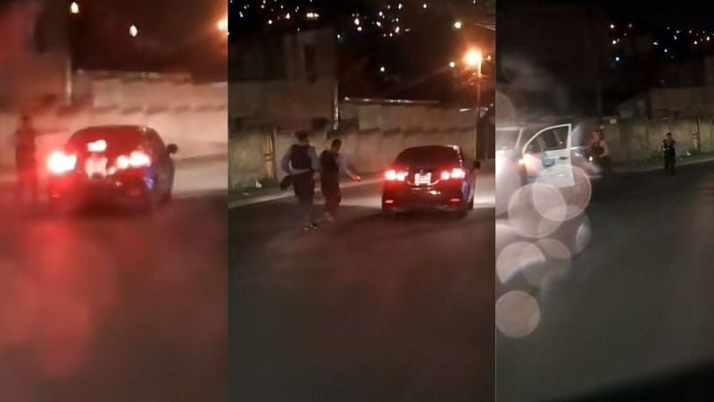 Captan a policía disparándole a un vehículo en Tegucigalpa