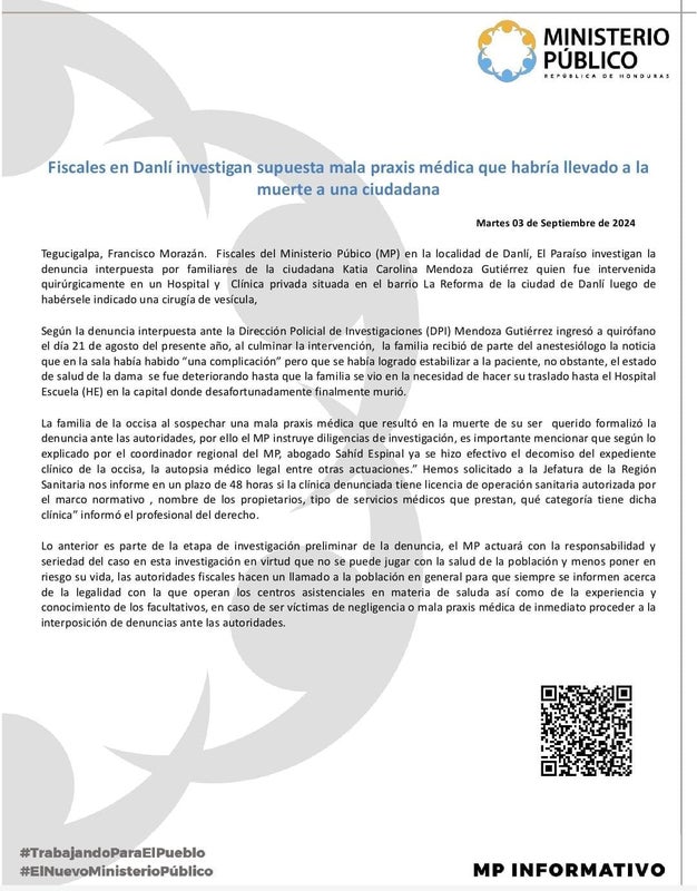 Comunicado MP 